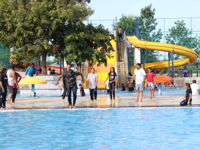Water sliding View